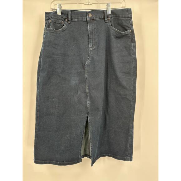 Canyon Retreat Womens Denim Skirt Size 14 Modest Fit Minimalist Western - Picture 1 of 7